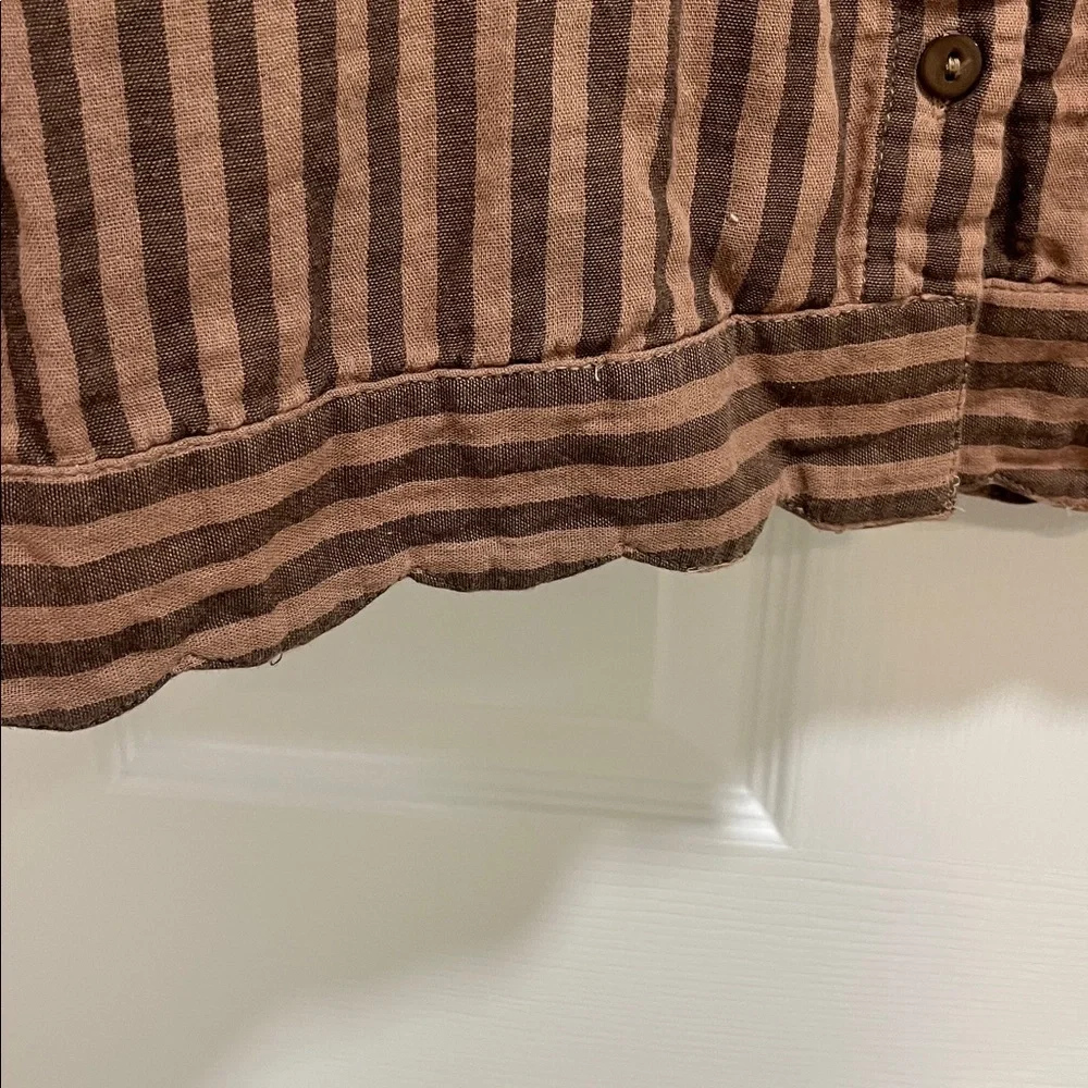 Umgee Brown Striped Casual Shirt - Picture 5 of 5